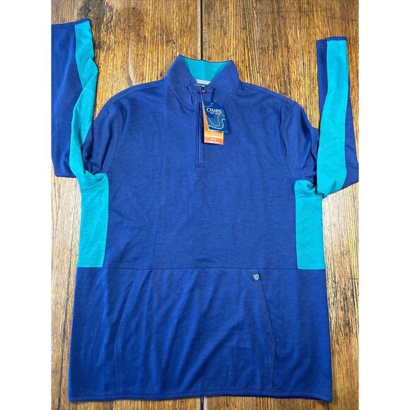 NWT Chaps Pullover 1/4 Zip Windbreaker Size Men's XL 40 UPF Blue - Picture 14 of 16